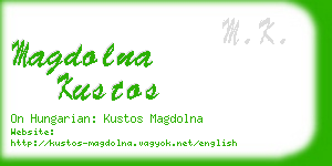 magdolna kustos business card